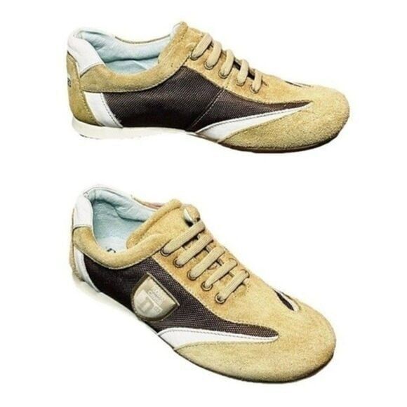 Roberto Cavalli Brown Suede and Leather Kicks sz 3.5 - Picture 5 of 7